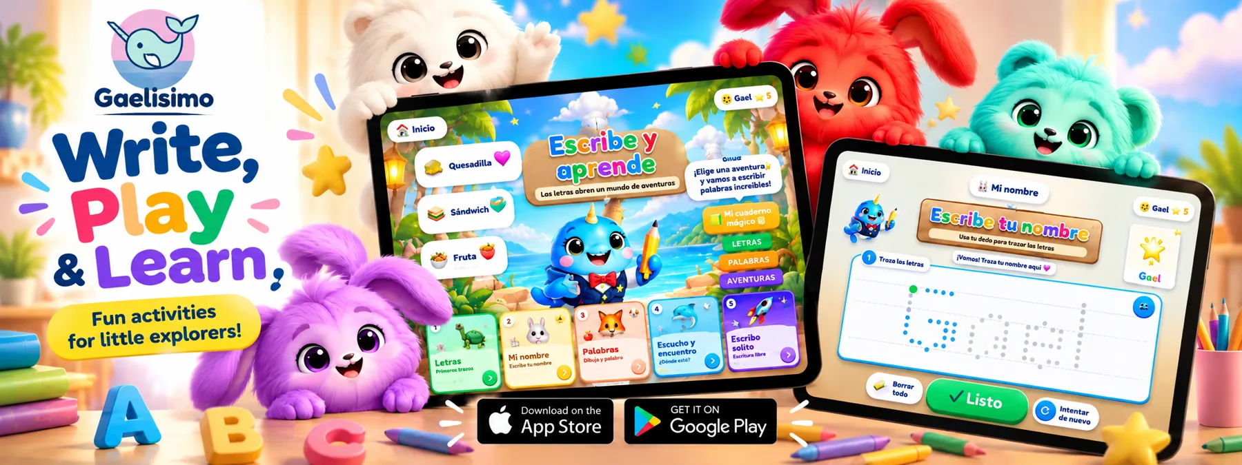 Write, Play and Learn: the Write and Learn game