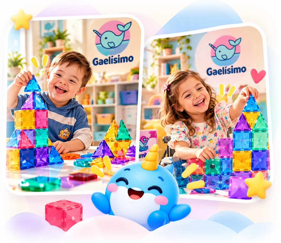 Niños construyendo con Bloqi